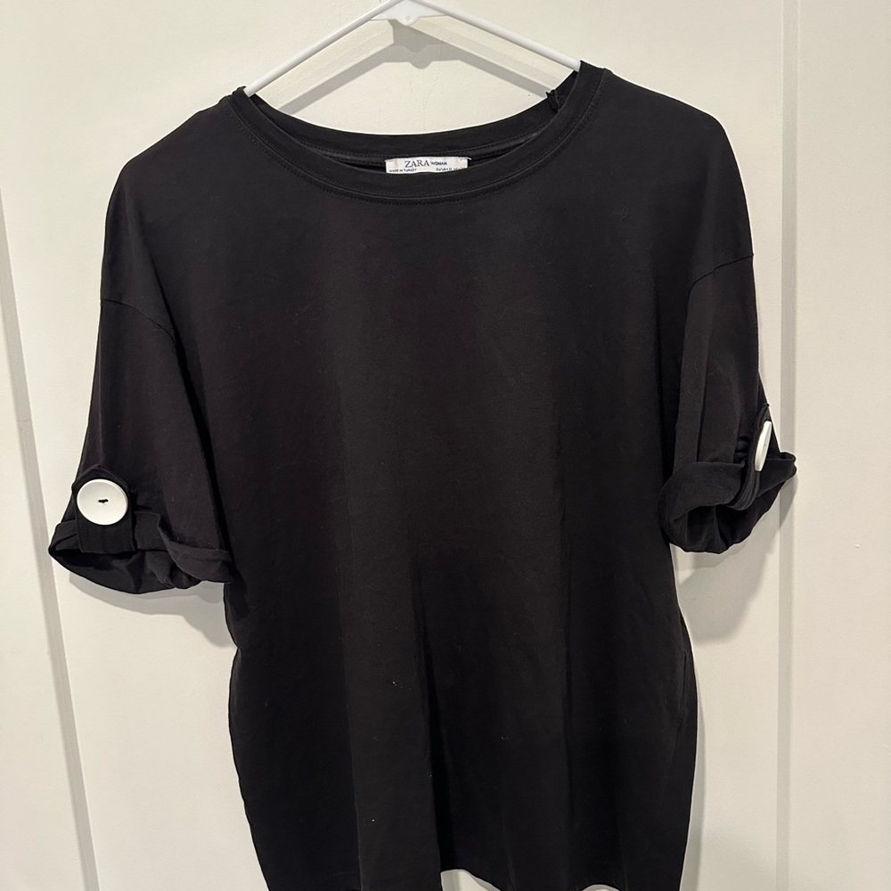 Zara Classic Black Short Sleeve Tee